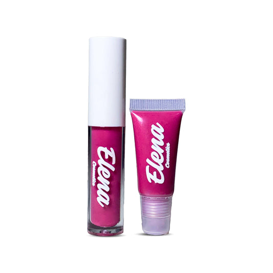 Bubble Gum Lip Gloss - Brush & Squeeze Tube by Elena Cosmetics