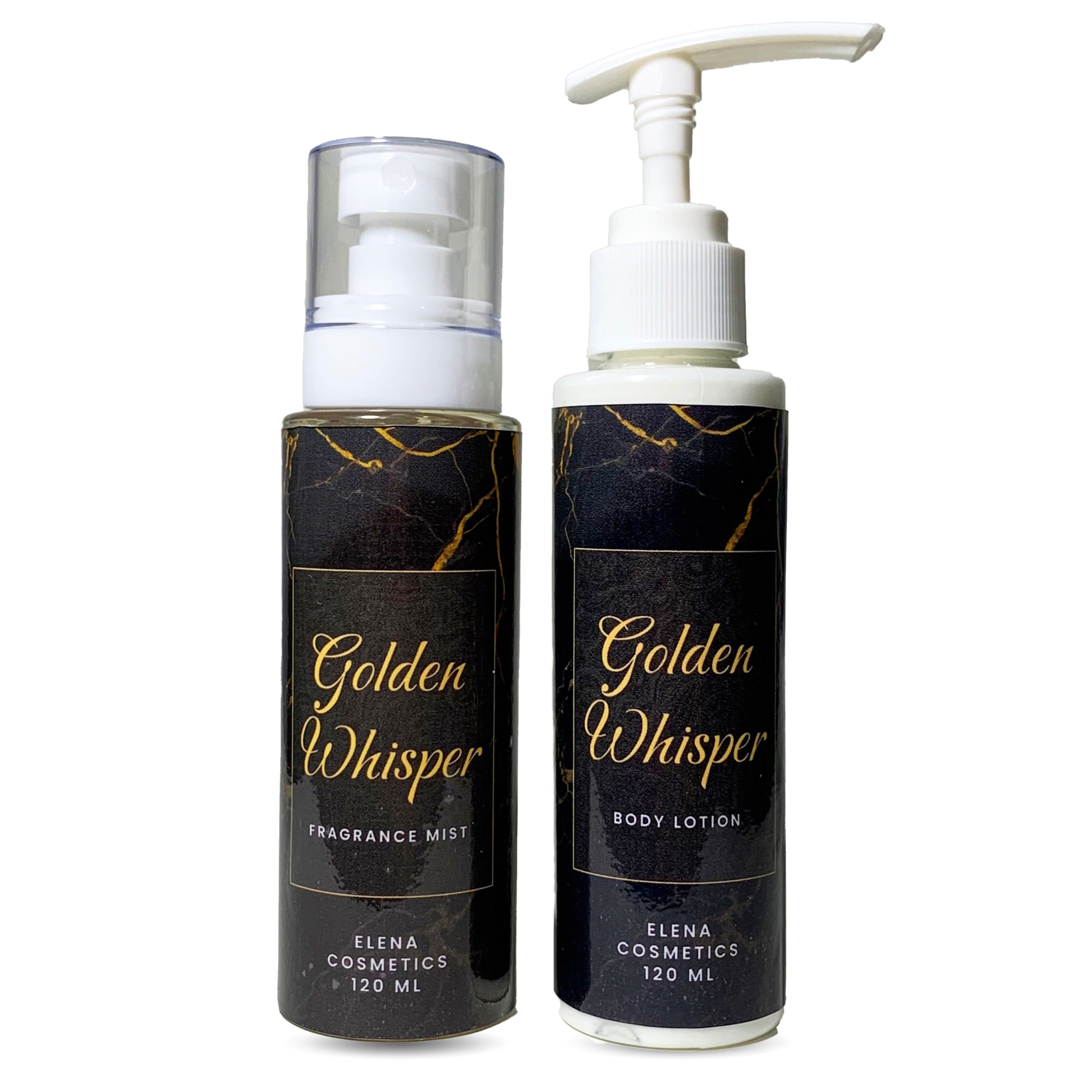 Golden Whisper Mist & Lotion Bundle - Elegant & Moisturizing by Elena Cosmetics