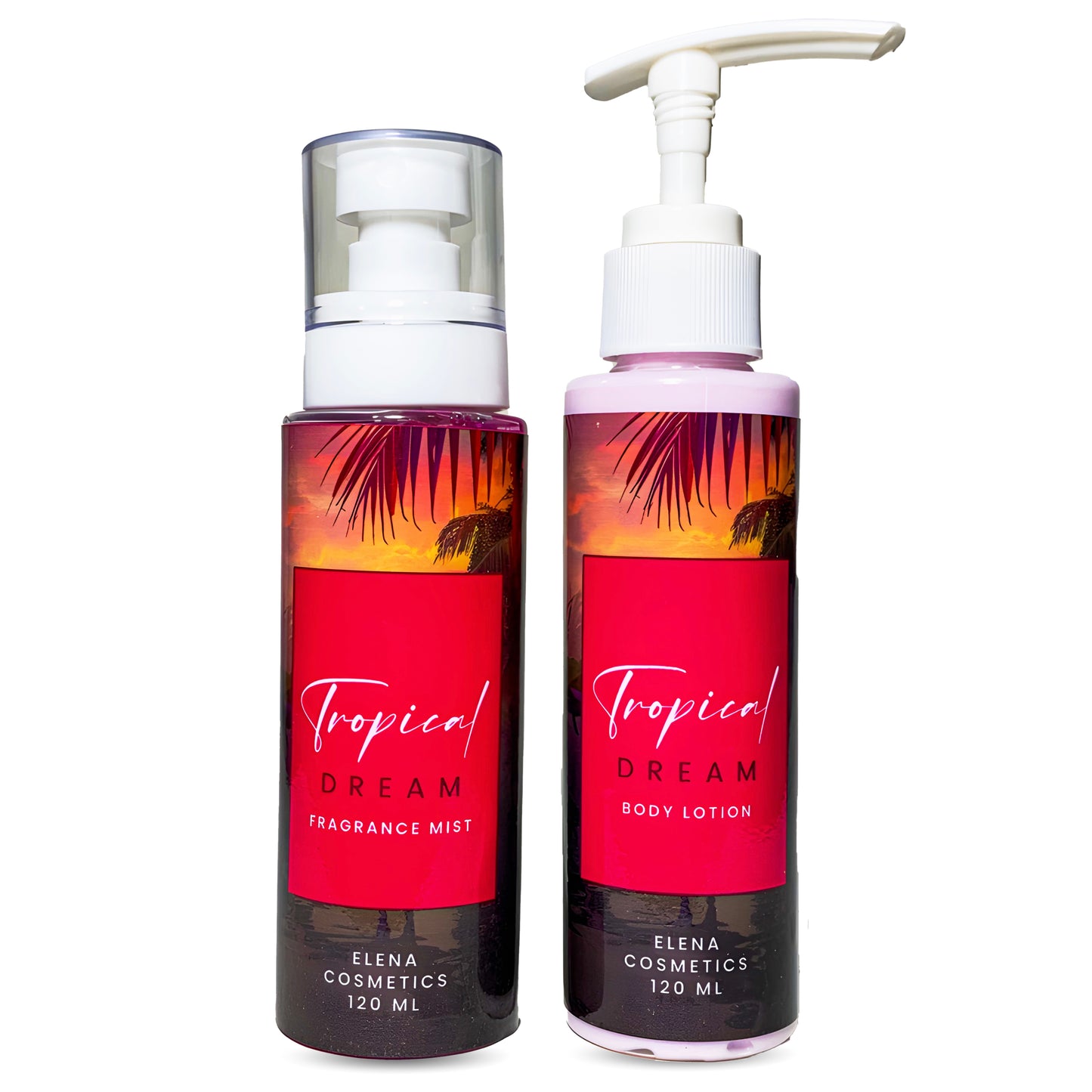 Tropical Dream Mist & Lotion Bundle - Hydrating & Fragrant by Elena Cosmetics